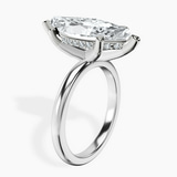 Platinum Mildred Hidden Halo Solitaire Lab Diamond Ring standing product image one