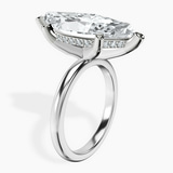 Platinum Mildred Hidden Halo Solitaire Lab Diamond Ring standing product image one