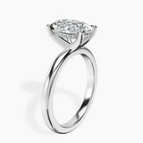 18kt White Gold Mildred Hidden Halo Solitaire Lab Diamond Ring standing product image one