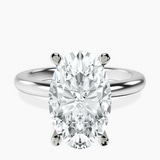14kt White Gold Mildred Hidden Halo Solitaire Lab Diamond Ring front image
