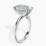 14kt White Gold Mildred Hidden Halo Solitaire Lab Diamond Ring standing product image one