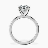 14kt White Gold Mildred Hidden Halo Solitaire Lab Diamond Ring side right image one