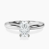10kt White Gold Mildred Hidden Halo Solitaire Lab Diamond Ring front image