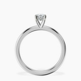 10kt White Gold Mildred Hidden Halo Solitaire Lab Diamond Ring side right image one