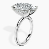 Platinum Mildred Hidden Halo Solitaire Lab Diamond Ring standing product image one