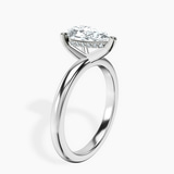 Platinum Mildred Hidden Halo Solitaire Lab Diamond Ring standing product image one