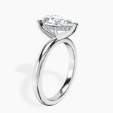 Platinum Mildred Hidden Halo Solitaire Lab Diamond Ring standing product image one