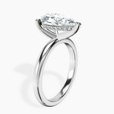 Platinum Mildred Hidden Halo Solitaire Lab Diamond Ring standing product image one