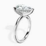 Platinum Mildred Hidden Halo Solitaire Lab Diamond Ring standing product image one