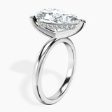 Platinum Mildred Hidden Halo Solitaire Lab Diamond Ring standing product image one