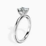 Platinum Mildred Hidden Halo Solitaire Lab Diamond Ring standing product image one