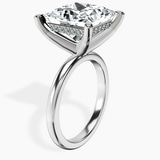 Platinum Mildred Hidden Halo Solitaire Lab Diamond Ring standing product image one