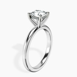 18kt White Gold Mildred Hidden Halo Solitaire Lab Diamond Ring standing product image one