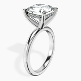 Platinum Mildred Hidden Halo Solitaire Lab Diamond Ring standing product image one