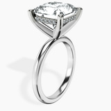 Platinum Mildred Hidden Halo Solitaire Lab Diamond Ring standing product image one
