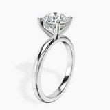14ct White Gold Mildred Hidden Halo Solitaire Lab Diamond Ring standing product image one