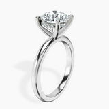 Platinum Mildred Hidden Halo Solitaire Lab Diamond Ring standing product image one
