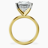 10kt Yellow Gold Mildred Hidden Halo Solitaire Lab Diamond Ring side right image one