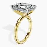 14kt Yellow Gold Mildred Hidden Halo Solitaire Lab Diamond Ring standing product image one