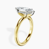 18kt Yellow Gold Mildred Hidden Halo Solitaire Lab Diamond Ring standing product image one