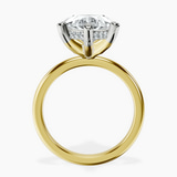 14kt Yellow Gold Mildred Hidden Halo Solitaire Lab Diamond Ring side right image one