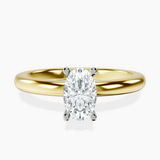 14kt Yellow Gold Mildred Hidden Halo Solitaire Lab Diamond Ring front image