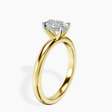 14kt Yellow Gold Mildred Hidden Halo Solitaire Lab Diamond Ring standing product image one