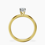 14kt Yellow Gold Mildred Hidden Halo Solitaire Lab Diamond Ring side right image one