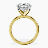 14kt Yellow Gold Mildred Hidden Halo Solitaire Lab Diamond Ring side right image one