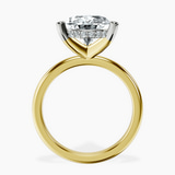 14kt Yellow Gold Mildred Hidden Halo Solitaire Lab Diamond Ring side right image one