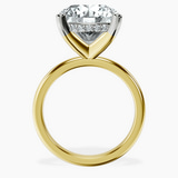 10kt Yellow Gold Mildred Hidden Halo Solitaire Lab Diamond Ring side right image one