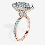 10kt Rose Gold Mereia Secret Halo Lab Diamond Ring standing product image one