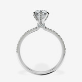 18ct White Gold Mereia Secret Halo Lab Diamond Ring side right image one