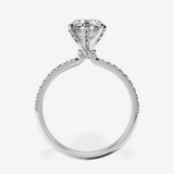 14kt White Gold Mereia Secret Halo Lab Diamond Ring side right image one