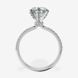 10kt White Gold Mereia Secret Halo Lab Diamond Ring side right image one