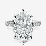 Platinum Mereia Secret Halo Lab Diamond Ring front image