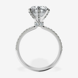 Platinum Mereia Secret Halo Lab Diamond Ring side right image one