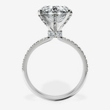Platinum Mereia Secret Halo Lab Diamond Ring side right image one