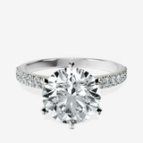 Platinum Mereia Secret Halo Lab Diamond Ring front image
