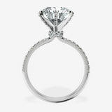 Platinum Mereia Secret Halo Lab Diamond Ring side right image one