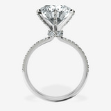 10kt White Gold Mereia Secret Halo Lab Diamond Ring side right image one