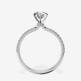 Platinum Mereia Secret Halo Lab Diamond Ring side right image one