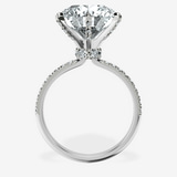 Platinum Mereia Secret Halo Lab Diamond Ring side right image one