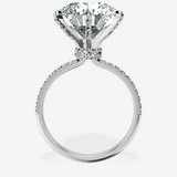 18kt White Gold Mereia Secret Halo Lab Diamond Ring side right image one