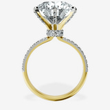 18kt Yellow Gold Mereia Secret Halo Lab Diamond Ring side right image one