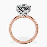 18kt Rose Gold Mabel Petal Solitaire Lab Diamond Ring side right image one