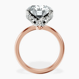18kt Rose Gold Mabel Petal Solitaire Lab Diamond Ring side right image one