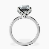10kt White Gold Mabel Petal Solitaire Lab Diamond Ring side right image one