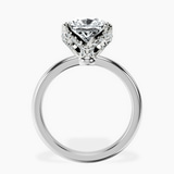 14kt White Gold Mabel Petal Solitaire Lab Diamond Ring side right image one