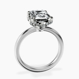 10kt White Gold Mabel Petal Solitaire Lab Diamond Ring side right image one